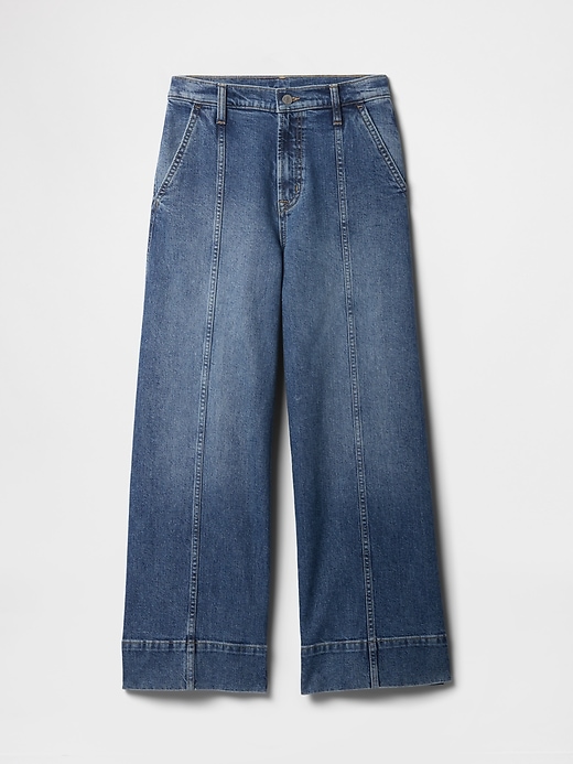Image number 7 showing, High Rise Wide-Leg Crop Jeans
