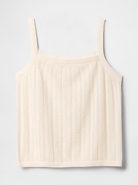 Open-Stitch Sweater Tank Top