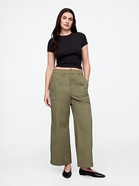 High Rise Easy Wide-Leg Khakis