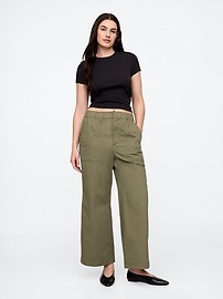 High Rise Easy Wide-Leg Khakis
