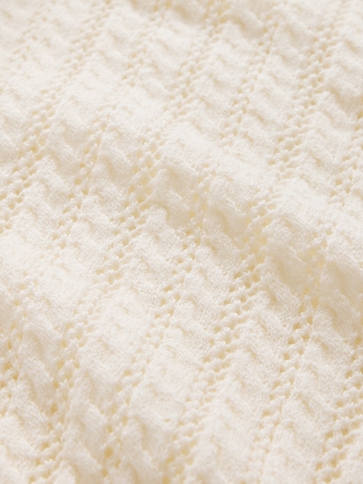 Image number 4 showing, Open-Stitch Crewneck Cardigan