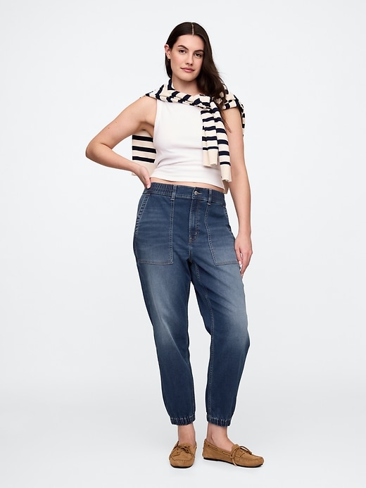Image number 5 showing, High Rise Sweatpant Jean Joggers