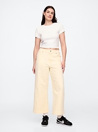 High Rise Wide-Leg Crop Jeans