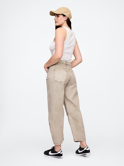 Image number 6 showing, High Rise Barrel Jeans