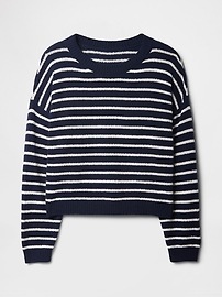 Oversized Slub Crewneck Sweater