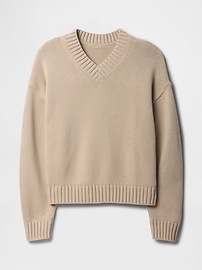 Oversized High V-Neck Sweater