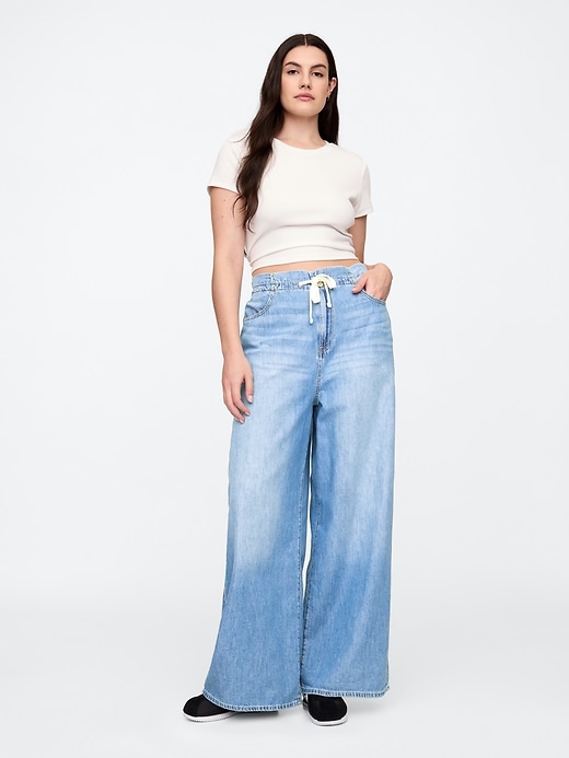 Image number 5 showing, High Rise SuperLight Pull-On Baggy Jeans