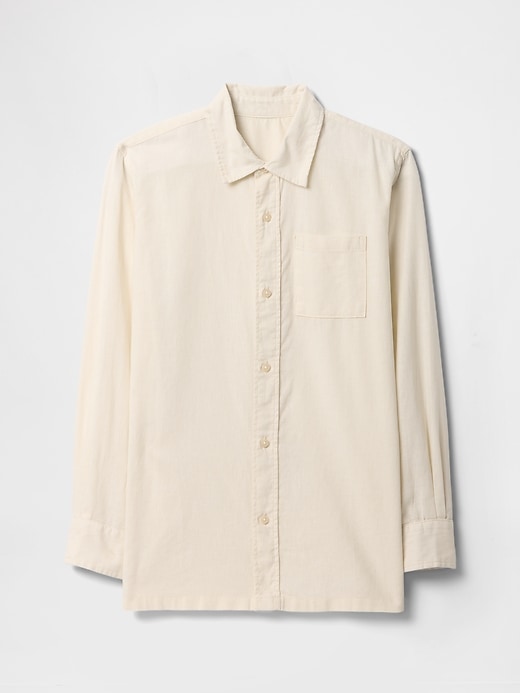 Image number 1 showing, Kids Linen-Blend Shirt