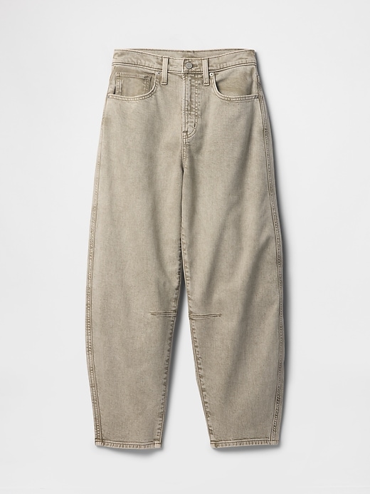 Image number 7 showing, High Rise Barrel Jeans