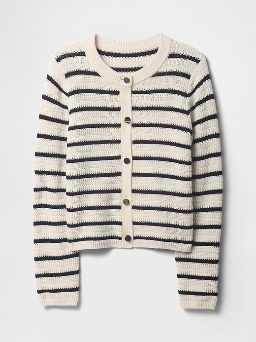 Image number 5 showing, Stripe Mixed-Stitch Cardigan