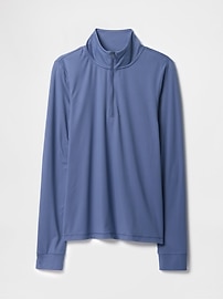 GapFit Brushed Jersey Quarter-Zip T-Shirt