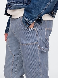 Stripe Straight Carpenter Jeans