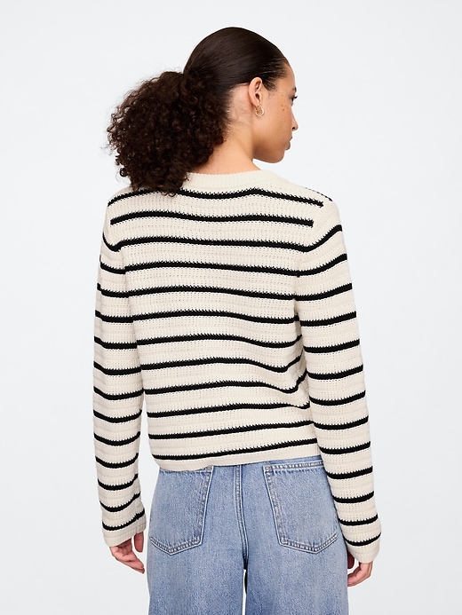 Image number 2 showing, Stripe Mixed-Stitch Cardigan