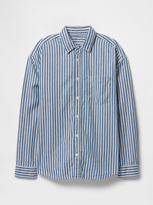 Image number 5 showing, Stripe Denim Big Shirt