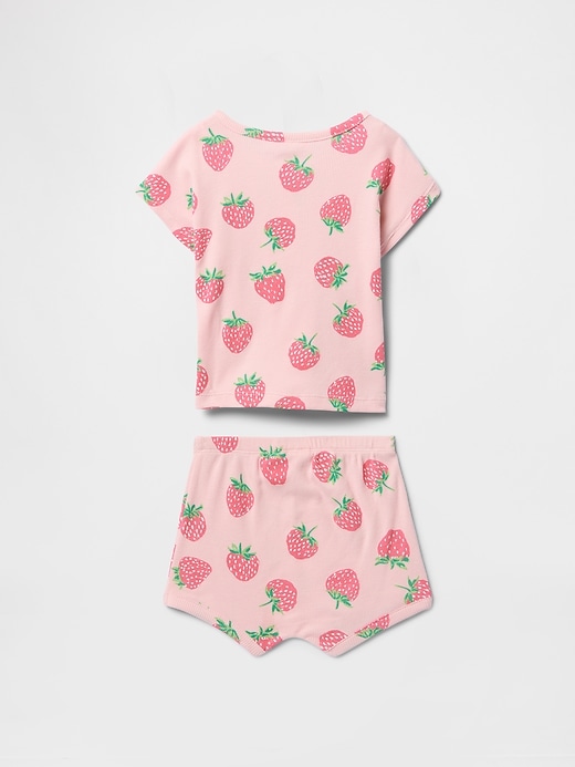 Image number 2 showing, Baby Ribbed Henley Two-Piece Outfit Set