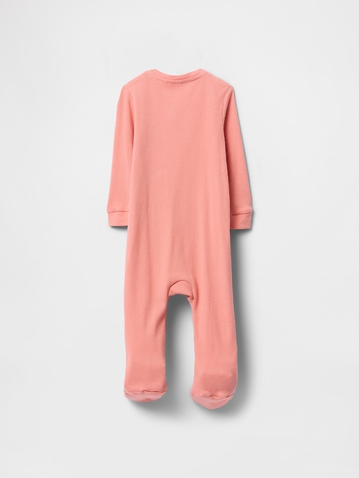 Image number 2 showing, Baby Ribbed Two-Way Zip One-Piece