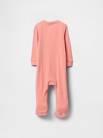 Baby Ribbed Two-Way Zip One-Piece