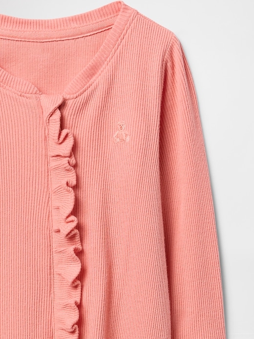 Image number 3 showing, Baby Ribbed Two-Way Zip One-Piece