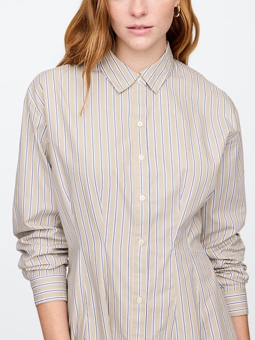 Image number 3 showing, Stripe Poplin Mini Shirtdress