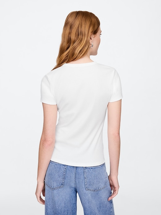 Image number 2 showing, Ribbed Crewneck T-Shirt