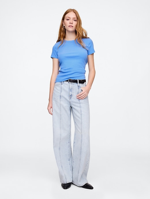 Image number 3 showing, Ribbed Crewneck T-Shirt