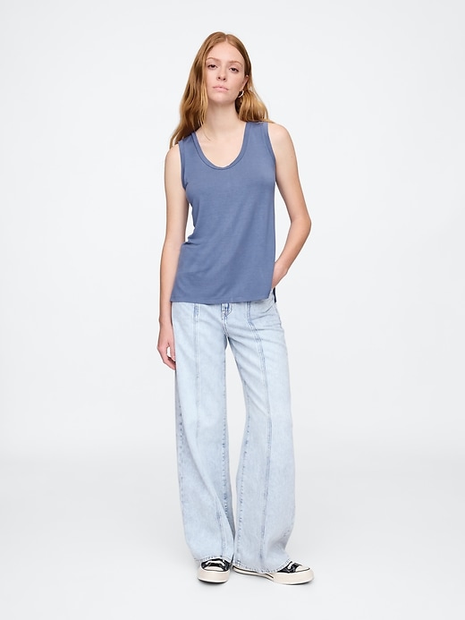 Image number 3 showing, Relaxed Luxe Scoopneck Tank Top