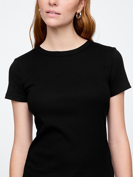 Image number 4 showing, Ribbed Crewneck T-Shirt
