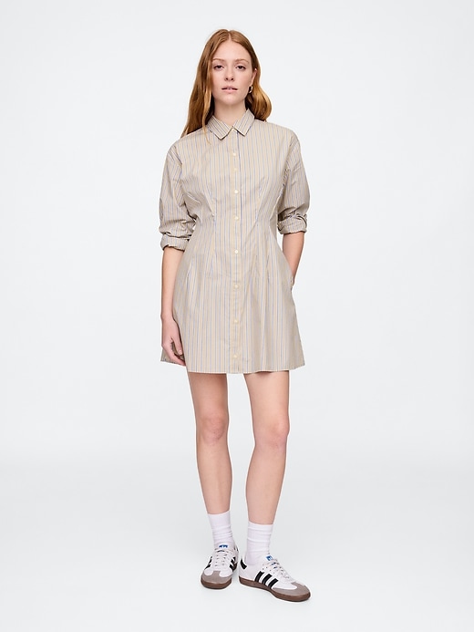 Image number 1 showing, Stripe Poplin Mini Shirtdress