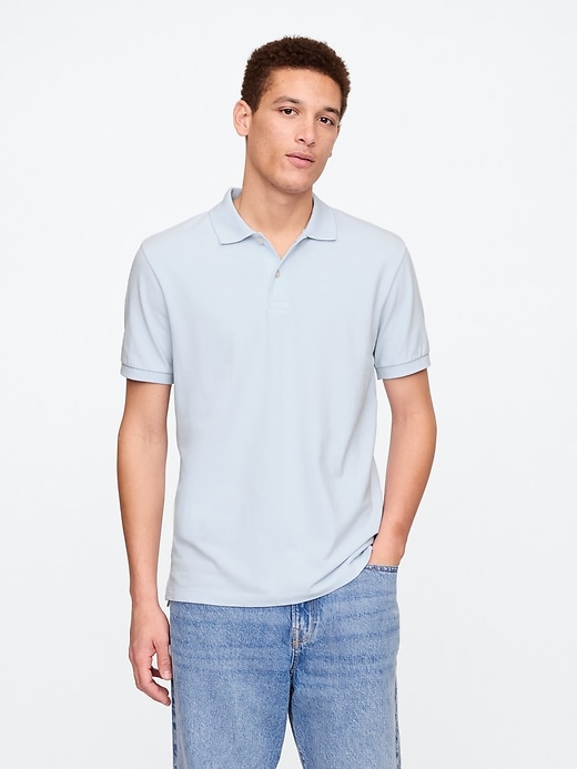 Image number 1 showing, Stretch Pique Polo Shirt