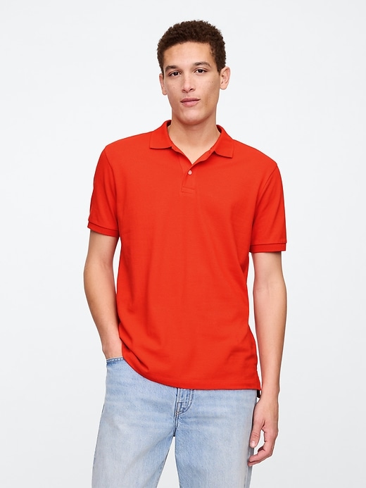 Image number 1 showing, Stretch Pique Polo Shirt