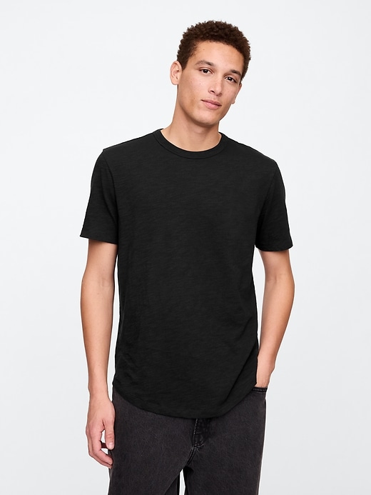 Image number 1 showing, Lived-In Curved Hem Crewneck T-Shirt