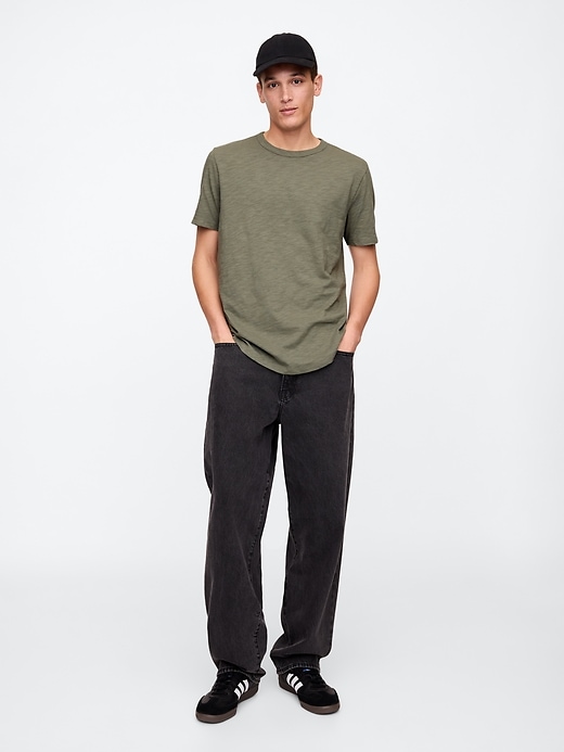 Image number 3 showing, Lived-In Curved Hem Crewneck T-Shirt