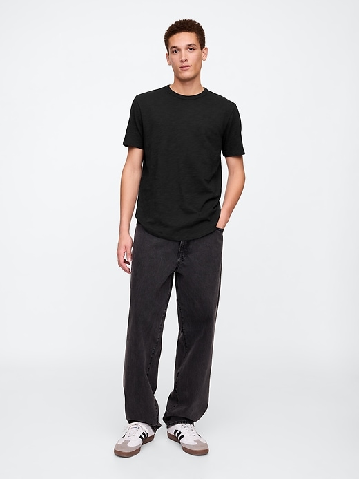 Image number 3 showing, Lived-In Curved Hem Crewneck T-Shirt