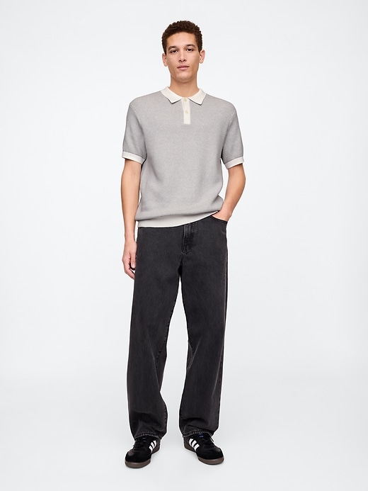 Image number 3 showing, Textured Polo Sweater