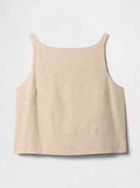 Linen-Blend Apron Top
