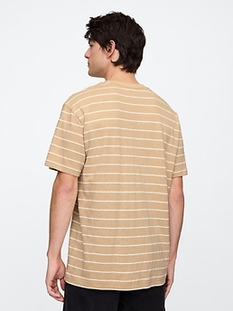 ◆Rest & Recreation◆ STRIPE POCKET TSHIRT KHAKI RR252TP013 Stripe Original Pocket T-Shirt | Gap Factory