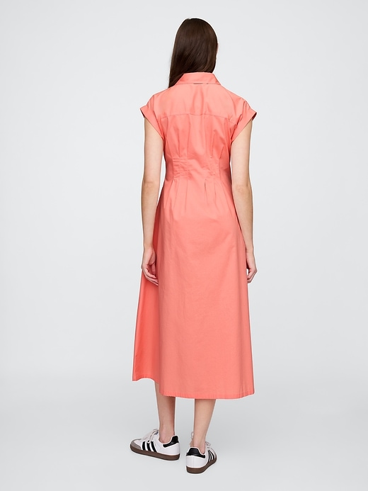Image number 2 showing, Poplin Maxi Shirtdress