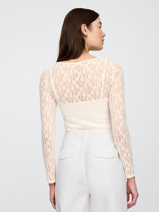 Image number 4 showing, Stretch Lace Boatneck Top