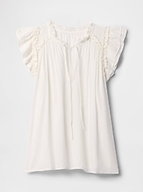 Ruffle Splitneck Top