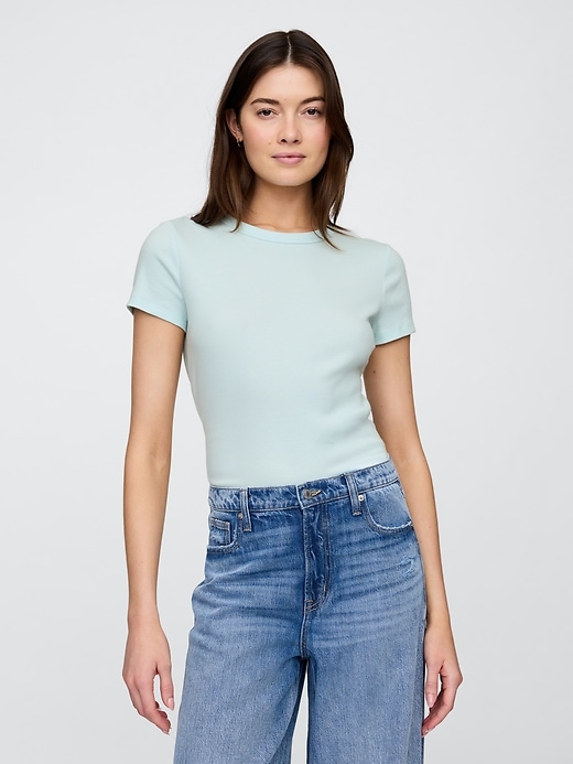 Image number 1 showing, Ribbed Crewneck T-Shirt