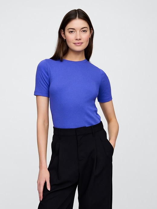 Image number 1 showing, Favorite Ribbed Crewneck T-Shirt