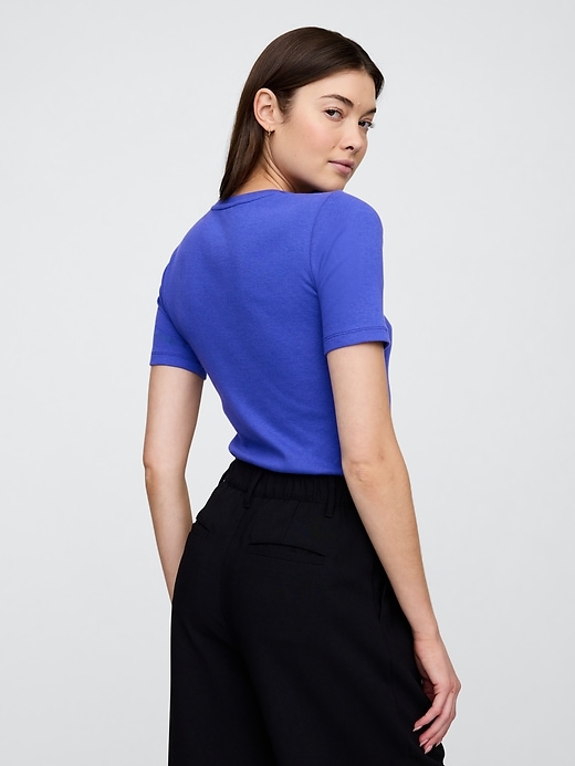 Image number 2 showing, Favorite Ribbed Crewneck T-Shirt