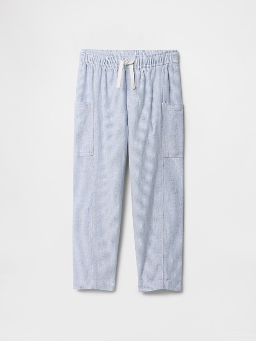 Image number 1 showing, babyGap Linen-Blend Pull-On Cargo Pants
