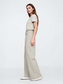 High Rise Drapey Soft Wide-Leg Jeans