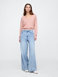 CashSoft Relaxed V-Neck Sweater