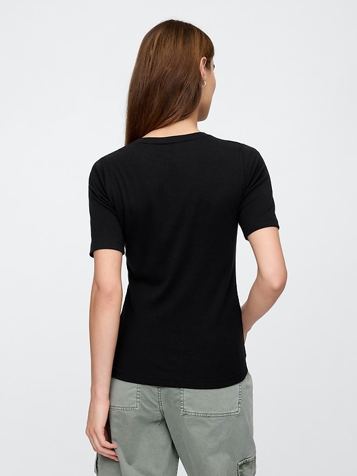 Image number 2 showing, Favorite Ribbed Crewneck T-Shirt