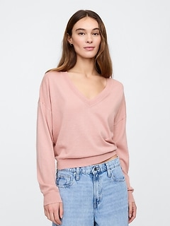 DEPARTMENT 5 売れ筋商品|||デパートメントファイブ ニット&セーター アウター レディース Sweaters Pink MARZXIN Women 2023 Casual Green-2 Pink Colorblock Drop