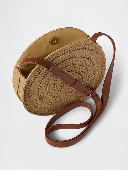 Image number 3 showing, Straw Crossbody Bag