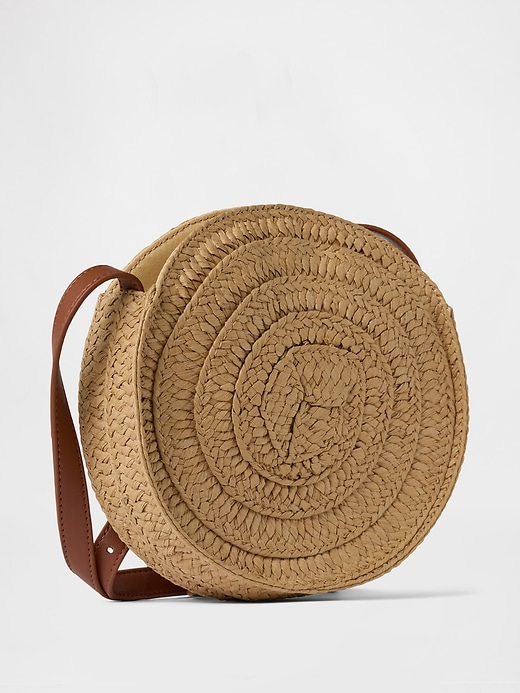 Image number 2 showing, Straw Crossbody Bag
