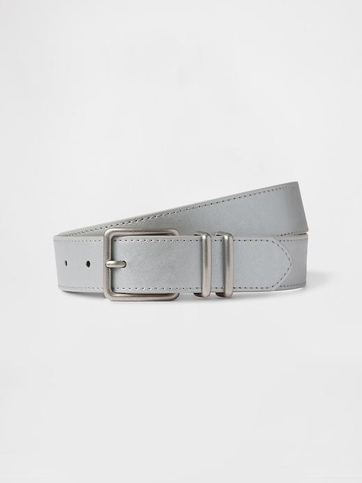 Image number 1 showing, Skinny Vegan-Leather Belt
